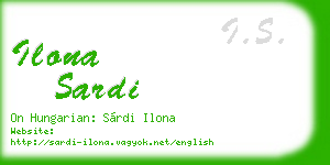ilona sardi business card